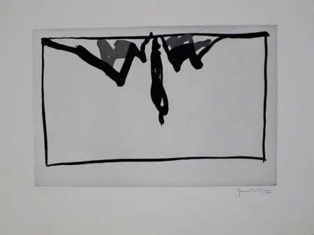 Água-Tinta Hernandez Pijuan - Paisatge amb xiprers IV / Landscape with Cypresses IV