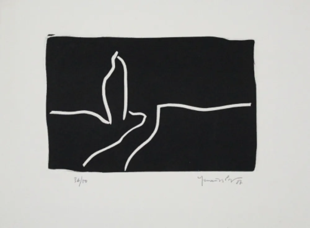 Linogravura Hernandez Pijuan - Paisatge I / Landscape I