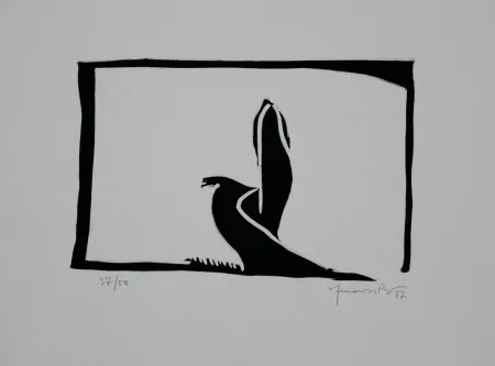 Linogravura Hernandez Pijuan - Paisatge III / Landscape III