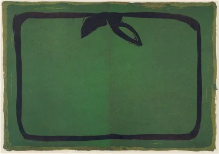 Linogravura Hernandez Pijuan - Verd i orla Negra