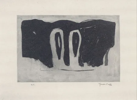 Água-Tinta Hernandez Pijuan - Xiprers en el paisatge