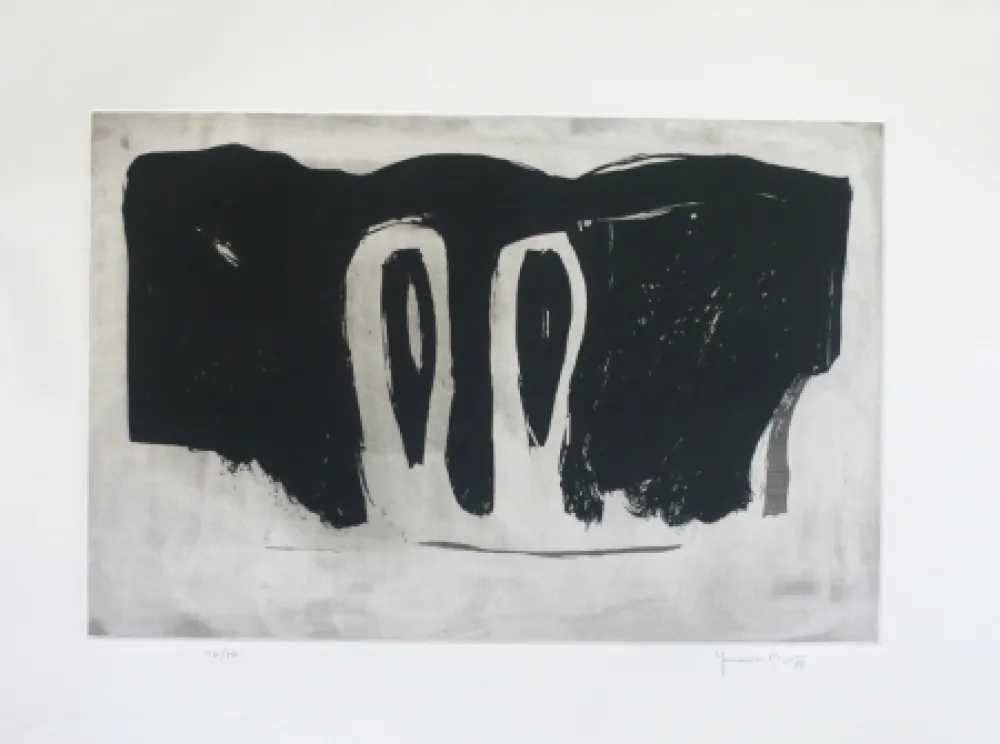 Água-Tinta Hernandez Pijuan - Xiprers en el paisatge