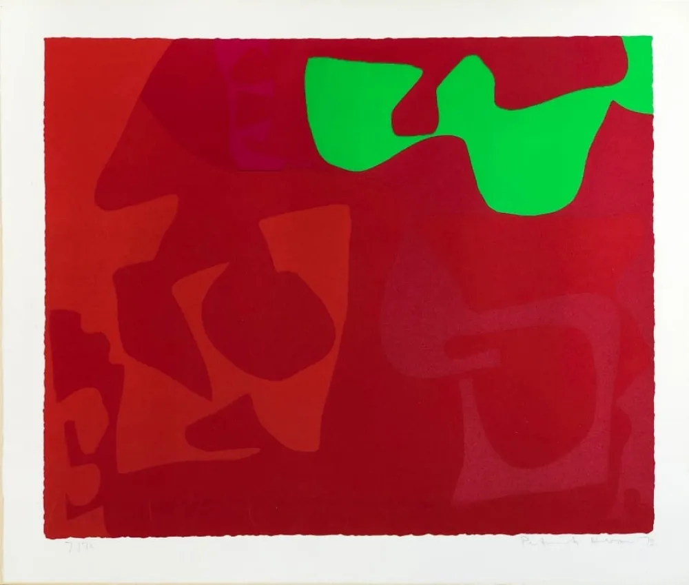 Serigrafia Heron - Small Red January 1973: 2 