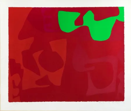 Serigrafia Heron - Small Red January 1973: 2 