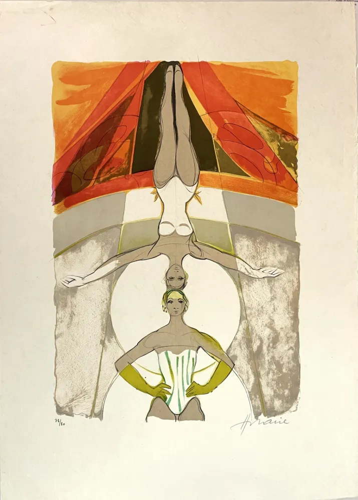 Litografia Hilaire - Les Equilibristes