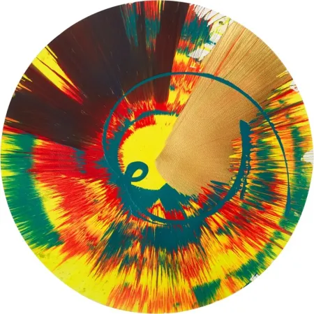 Sem Técnica Hirst - Beautiful Big Whopper Hooters Bang Bang Whoop Whoop Lights on Green Go Go Go Ye Ha Ye Ha Spin Painting 