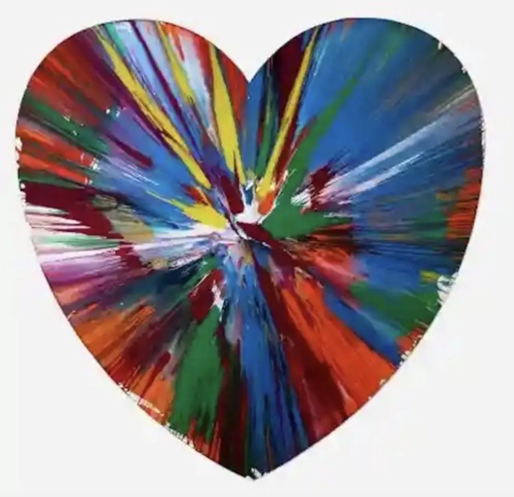 Múltiplo Hirst - Heart Spin Painting