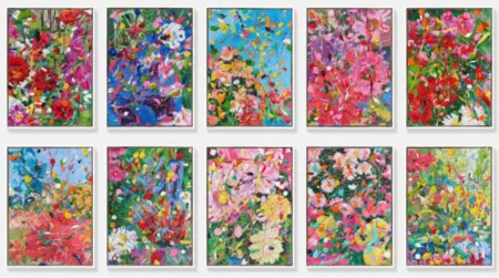 Múltiplo Hirst - Large Hidden Gardens Oil Painting
