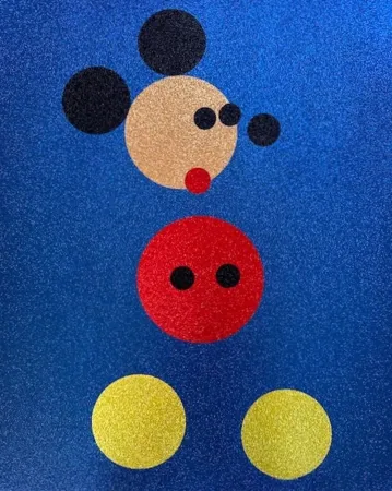 Serigrafia Hirst - Mickey (Blue Glitter)