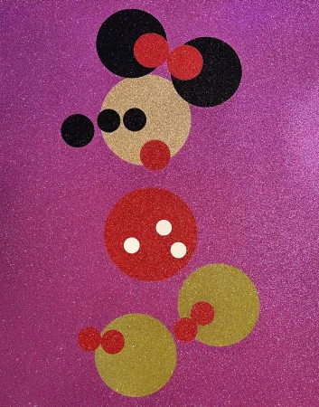 Serigrafia Hirst - Minnie (Pink Glitter)