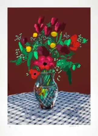 Múltiplo Hockney - 16th February 2021, More Flowers In A Glass Vase