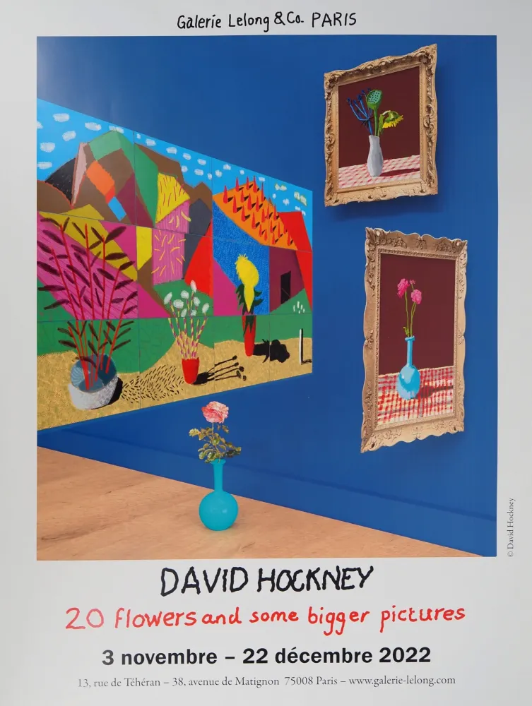 Cartaz Hockney - 20 Flowers and Some Bigger Pictures