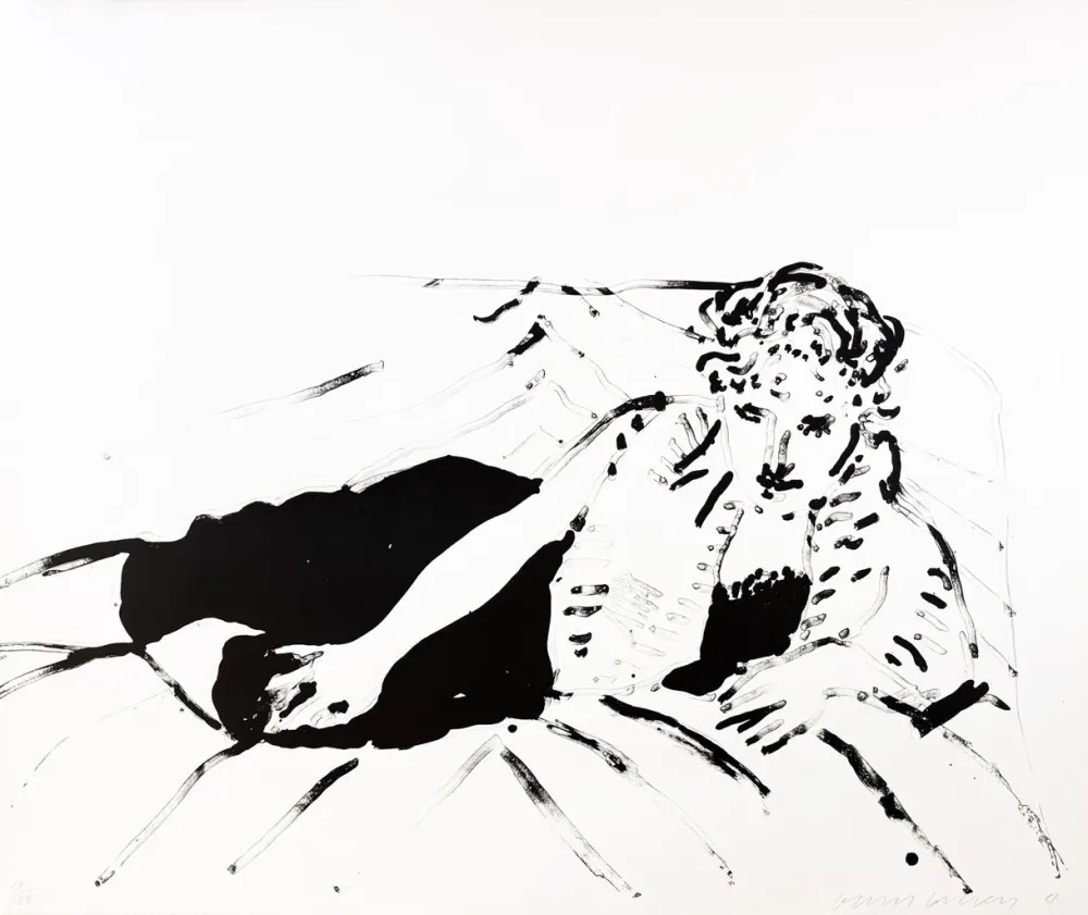 Litografia Hockney - Big Celia Print #1