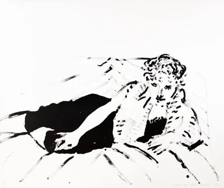 Litografia Hockney - Big Celia Print #1