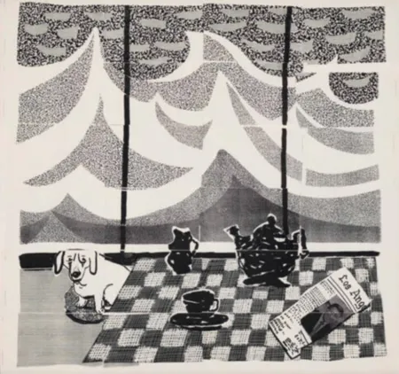 Múltiplo Hockney - Breakfast with Stanley in Malibu