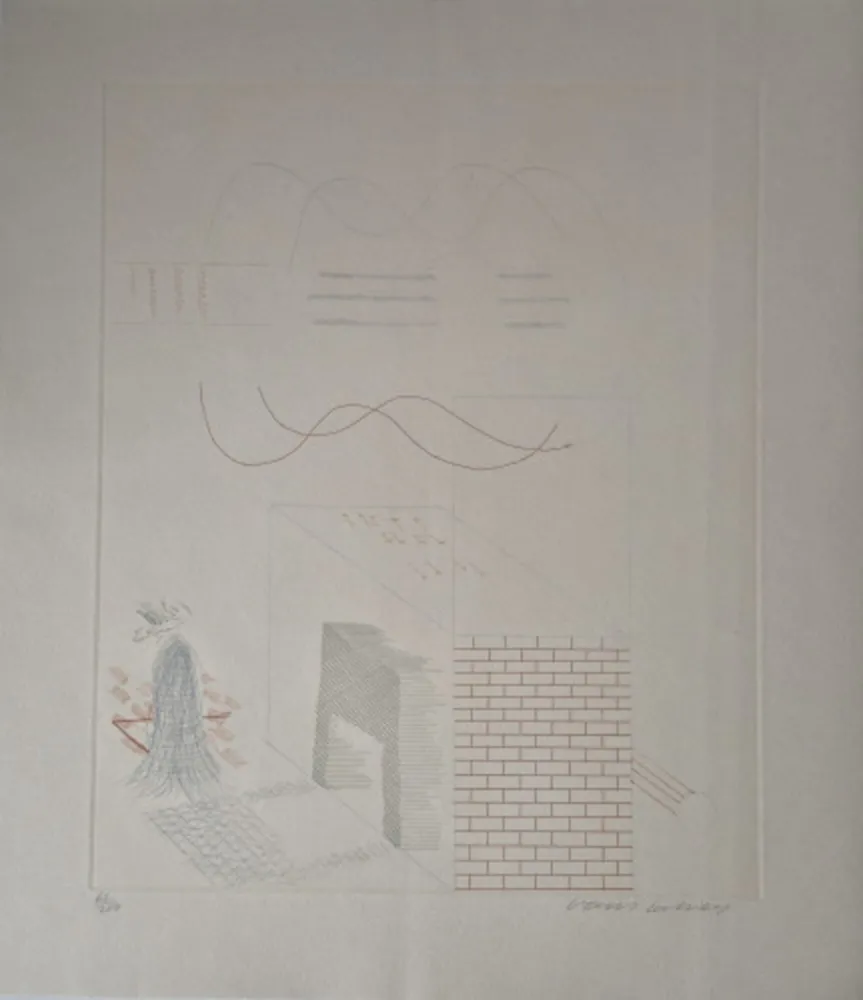 Gravura Hockney - Buzzing of the Blue Guitar