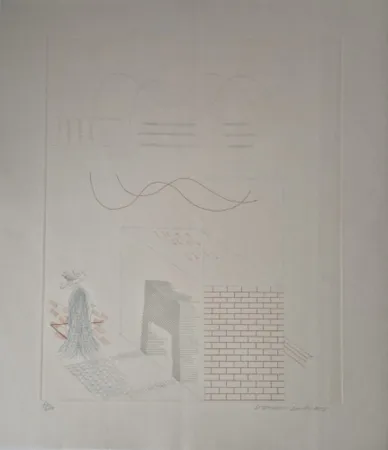 Gravura Hockney - Buzzing of the Blue Guitar