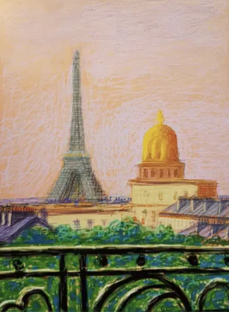 Múltiplo Hockney - Eiffel Tower (by day)