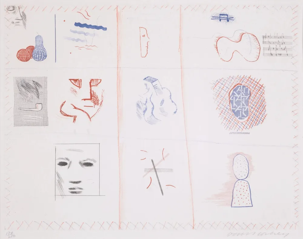 Água-Forte E Água-Tinta Hockney - Franco-American Mail (from The Blue Guitar)