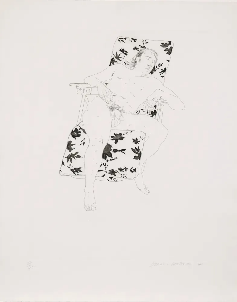Gravura Hockney - Mo asleep