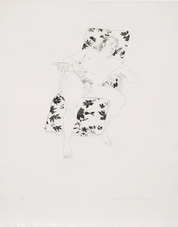 Gravura Hockney - Mo asleep