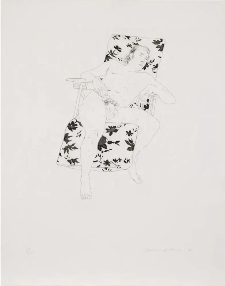 Gravura Hockney - Mo asleep
