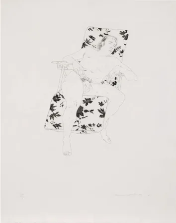 Gravura Hockney - Mo asleep