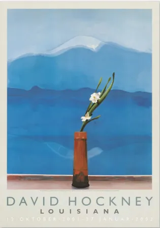 Cartaz Hockney - Mt. Fuji and flowers