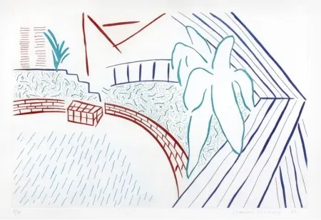 Água-Tinta Hockney - My pool and terrace