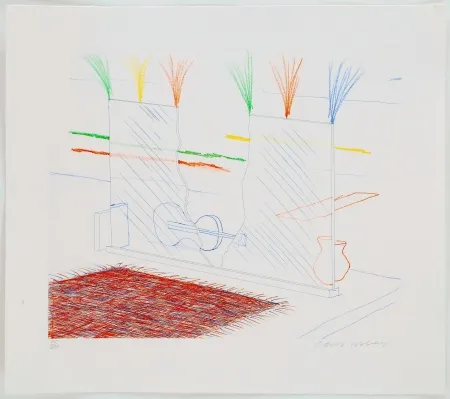 Gravura Hockney - On It May Stay His Eye, from The Blue Guitar