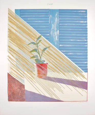 Litografia Hockney - Sun