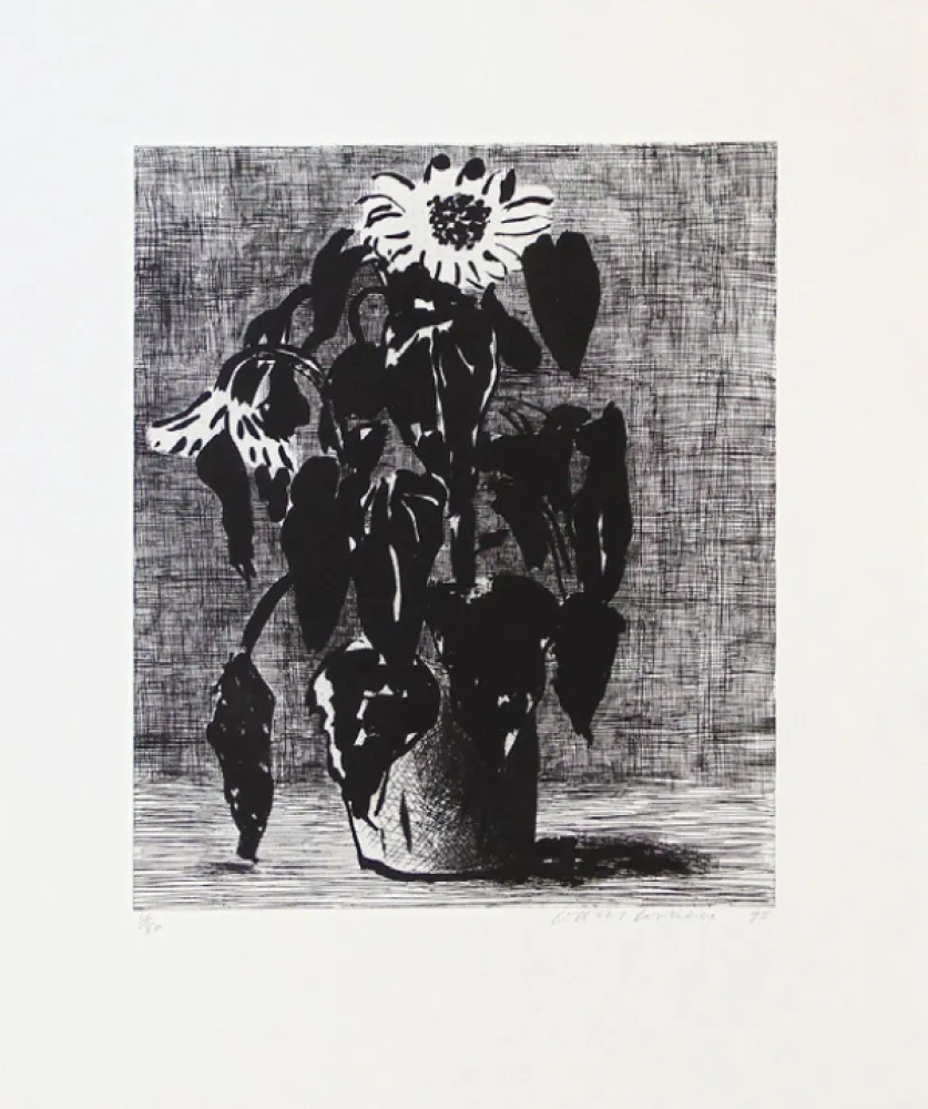Água-Forte E Água-Tinta Hockney - Sunflowers I