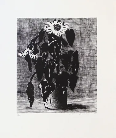 Água-Forte E Água-Tinta Hockney - Sunflowers I