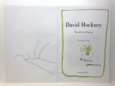 Sem Técnica Hockney - The arrival of the spring. Dessin à l'aquarelle. Signé