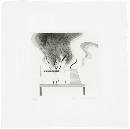 Múltiplo Hockney - The Lathe and Fire