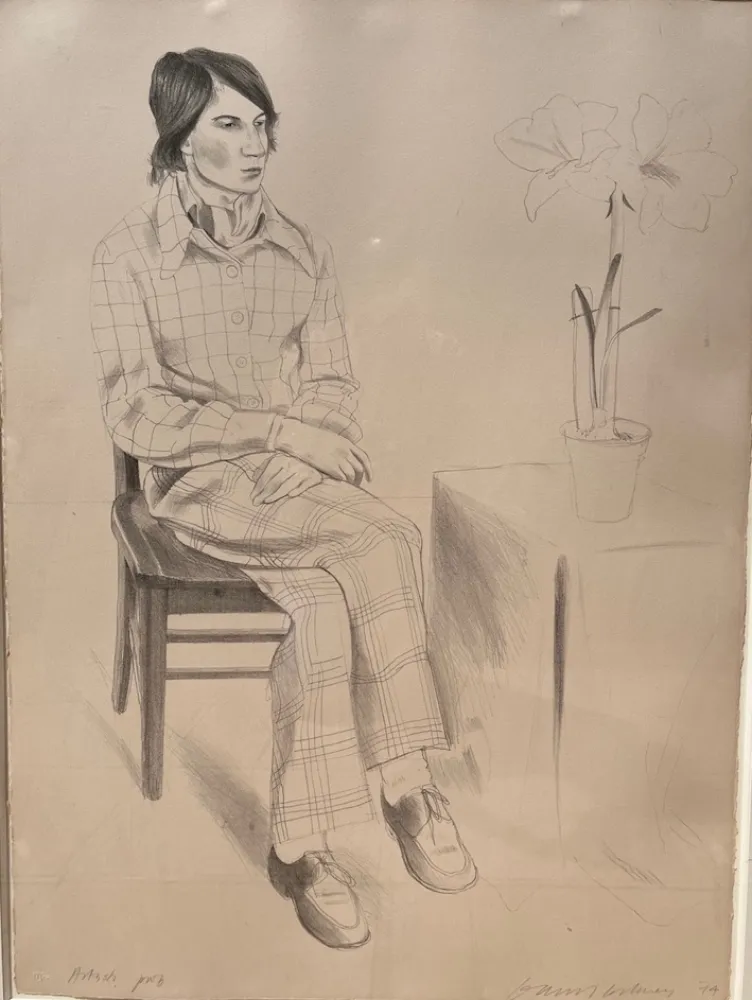 Litografia Hockney - Yves Marie