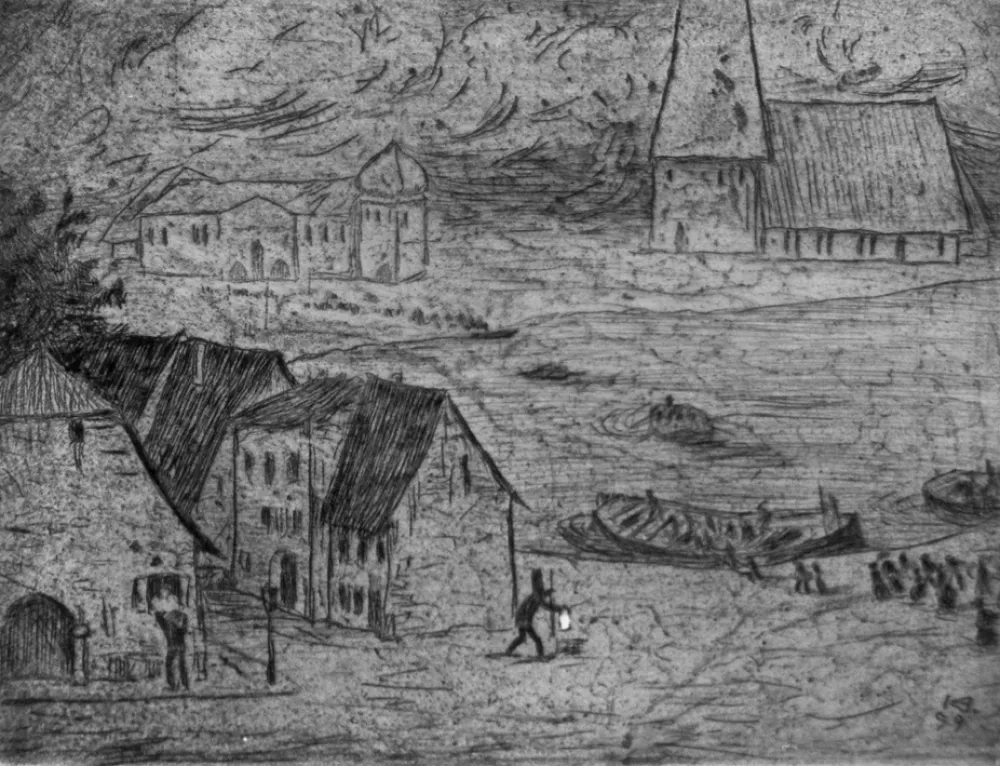 Água-Forte Hofer - Nachtiche Überfährt