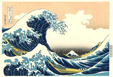 Sem Técnica Hokusai - The great wave of Kanazawa