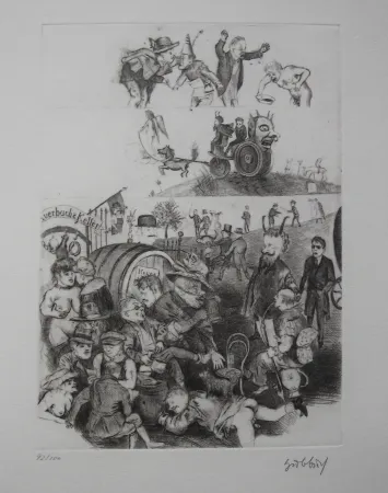 Água-Forte Hubbuch - Auerbachs Keller in Leipzig