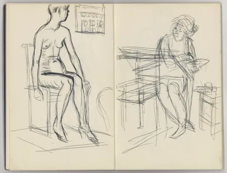 Sem Técnica Hubbuch -  Skizzenbuch mit 24 Zeichnungen