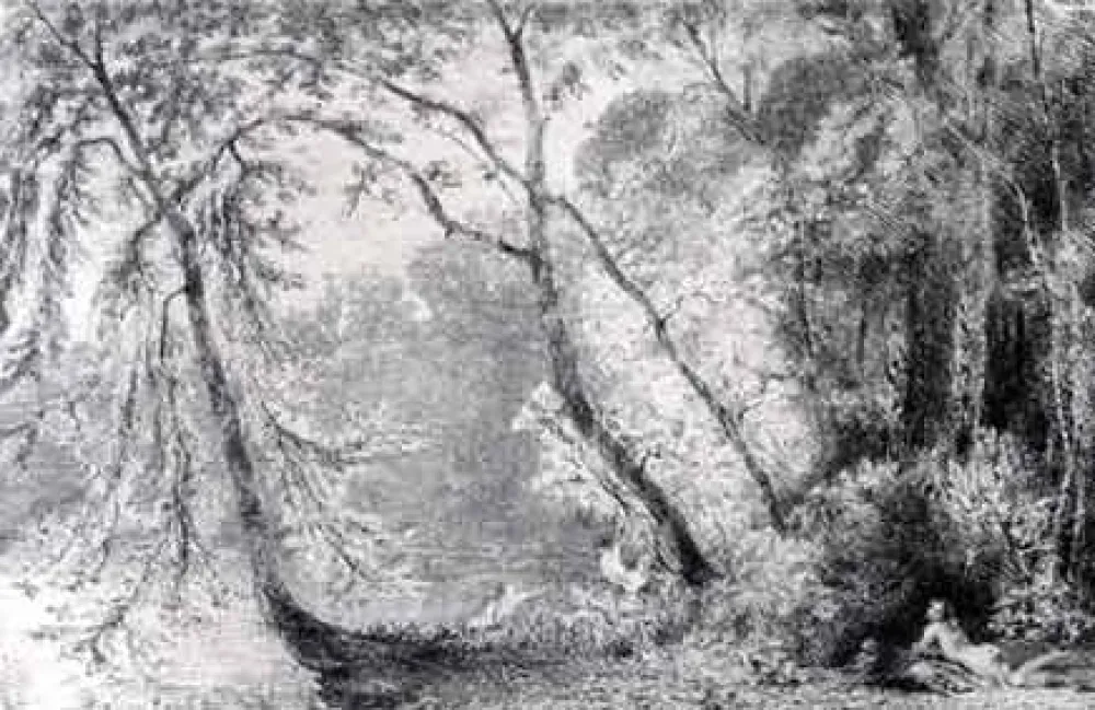 Gravura Huet - Baigneuses