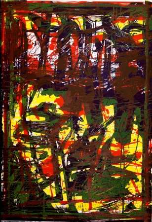 Litografia Huftier - Clairière