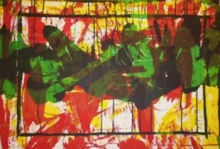 Litografia Huftier - Jacqueline