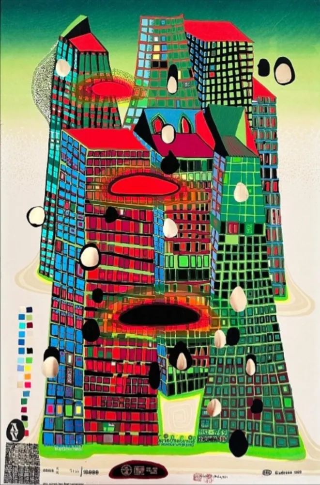 Serigrafia Hundertwasser - Good Morning City