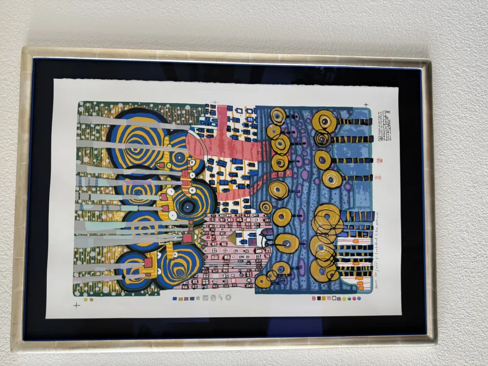 Serigrafia Hundertwasser - I Fori segretti del Rei, Die geheimen Blumen des Königs