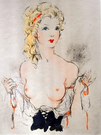 Livro Ilustrado Icart - Andréa de Nerciat : FÉLICIA OU MES FREDAINES. 20 eaux-fortes par Louis Icart (1947).