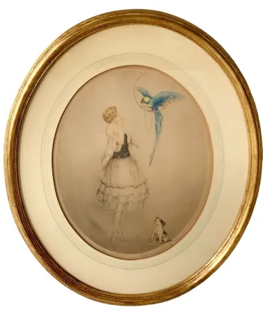 Água-Forte E Água-Tinta Icart - Blue Parrot