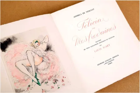 Livro Ilustrado Icart - Nerciat, Andréa de : FÉLICIA OU MES FREDAINES. 20 eaux-fortes  en couleurs par Louis Icart. ‎ 