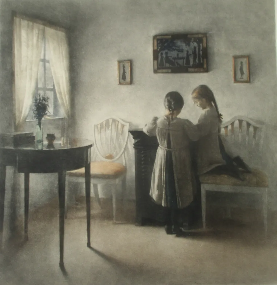 Meio-Tom Ilsted - Two little Girls playing
