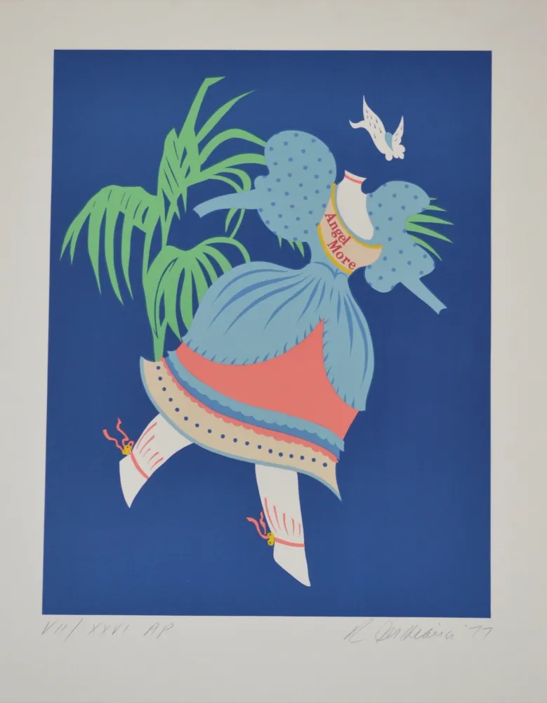 Litografia Indiana - Angel More - Mother of us all portfolio